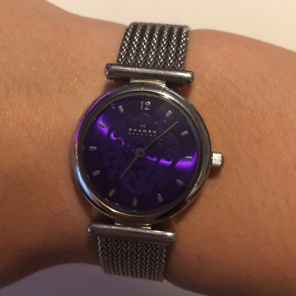 Purple Face Skagen Watch